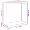 Verzinktes Kaminholzregal Izidora 100x40x100cm (Stahl)