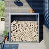 Verzinktes Kaminholzregal Izidora 100x40x100cm (Stahl)