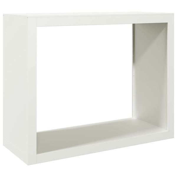 Valkoinen polttopuuteline Izidora 100x40x80cm (teräs)