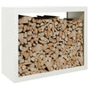 Valkoinen polttopuuteline Izidora 100x40x80cm (teräs)