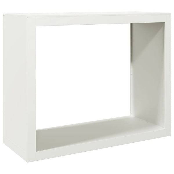Valkoinen polttopuuteline Izidora 100x40x80cm (teräs)
