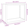 Kaminholzregal Izidora aus Edelstahl 100x40x80cm