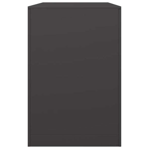 Schwarzes Brennholzregal Izidora 100x40x60cm (Stahl)