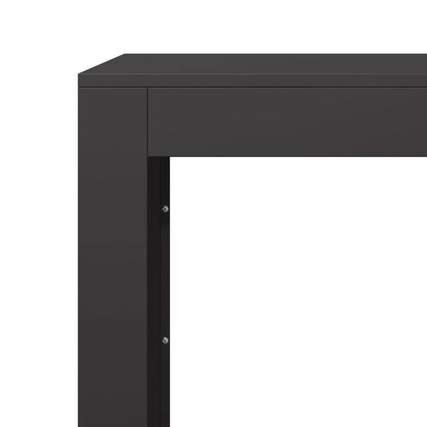 Schwarzes Brennholzregal Izidora 100x40x60cm (Stahl)