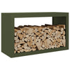 Grünes Kaminholzregal Izidora 100x40x60cm (Stahl)