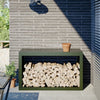 Grünes Kaminholzregal Izidora 100x40x60cm (Stahl)
