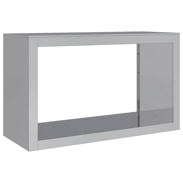 Verzinktes Brennholzregal Izidora 100x40x60cm (Stahl)