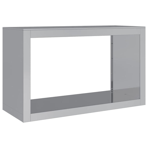 Verzinktes Brennholzregal Izidora 100x40x60cm (Stahl)