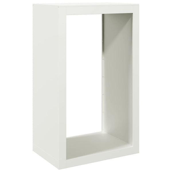 Weißes Kaminholzregal Izidora 60x40x100cm (Stahl)