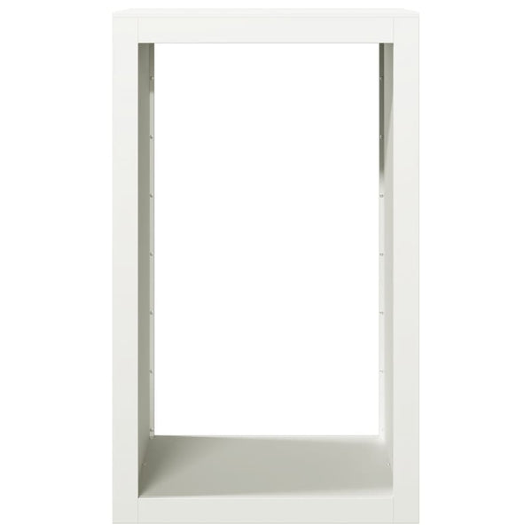 Weißes Kaminholzregal Izidora 60x40x100cm (Stahl)