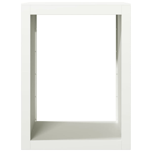 Valkoinen polttopuuteline Izidora 60x40x80cm (teräs)