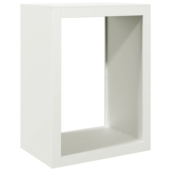 Valkoinen polttopuuteline Izidora 60x40x80cm (teräs)