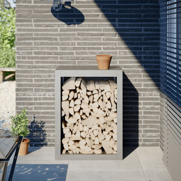 Brennholzregal Edelstahl Izidora 60x40x80cm