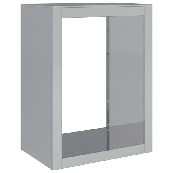 Verzinktes Kaminholzregal Izidora 60x40x80cm (Stahl)