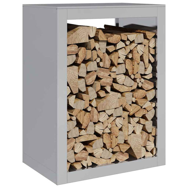Verzinktes Kaminholzregal Izidora 60x40x80cm (Stahl)