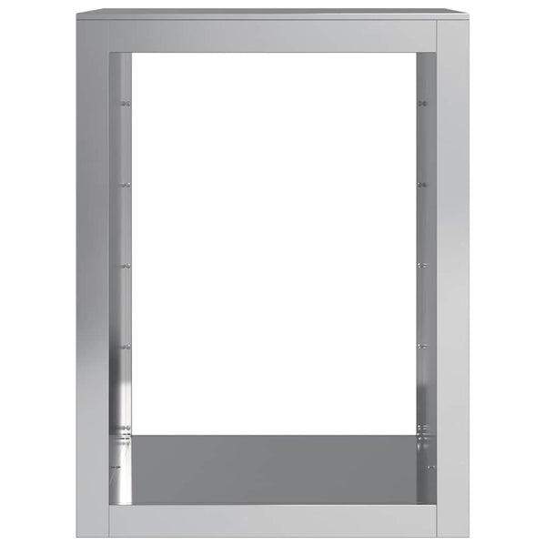 Verzinktes Kaminholzregal Izidora 60x40x80cm (Stahl)