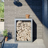 Verzinktes Kaminholzregal Izidora 60x40x80cm (Stahl)