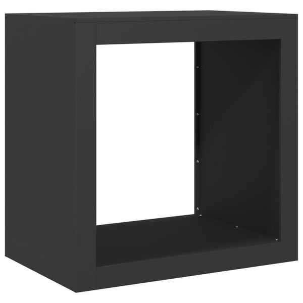 Musta polttopuuteline Izidora 60x40x60cm (teräs)