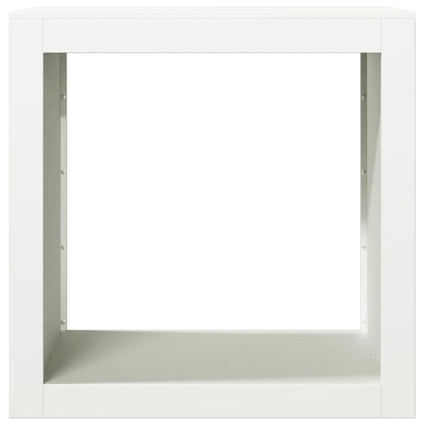 Weißes Brennholzregal Izidora 60x40x60cm (Stahl)