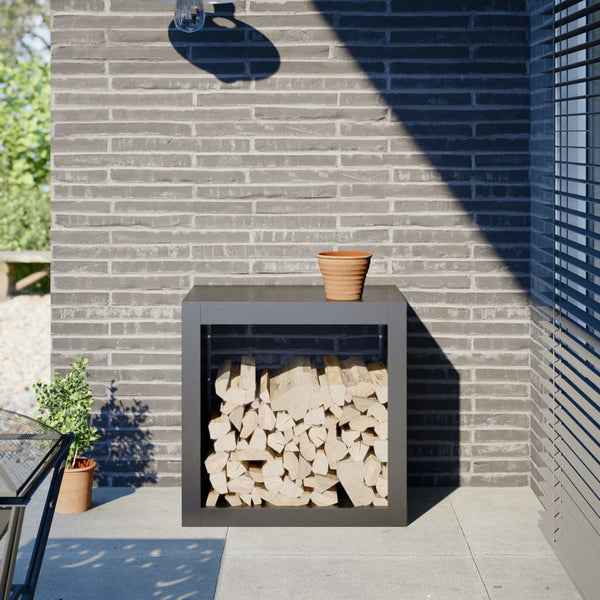 Anthrazit Kaminholzregal Izidora 60x40x60cm (Stahl)