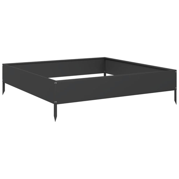 Schwarzes Hochbeet Fmircea 100x100x26cm (Stahl)