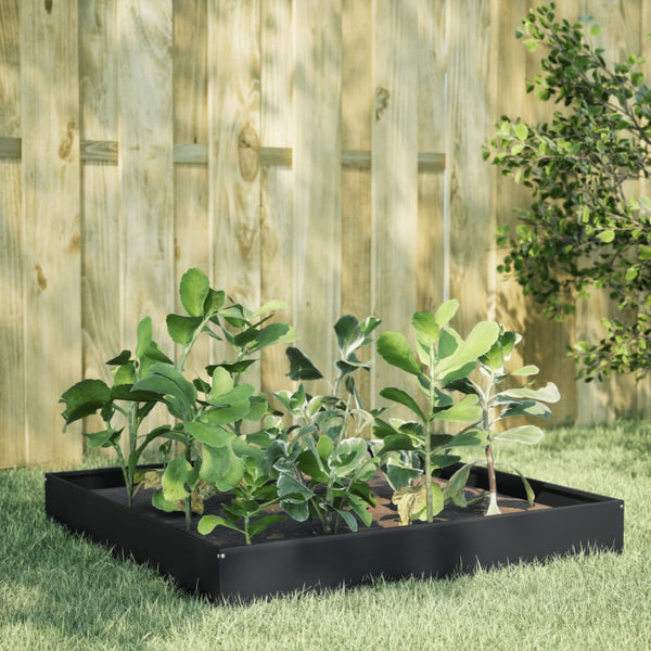 Schwarzes Hochbeet Fmircea 100x100x26cm (Stahl)