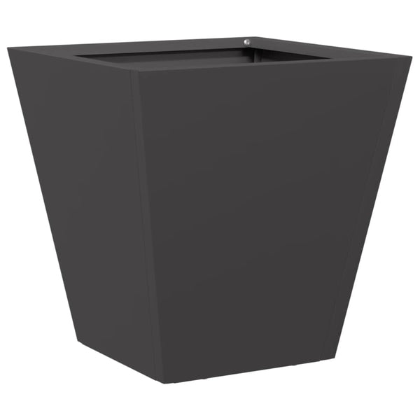 Musta puutarhakukkalaatikot Henea 30x30x30cm (2 kpl teräs)
