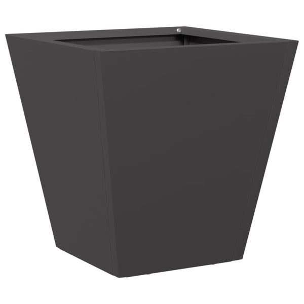 Musta puutarhakukkalaatikot Henea 30x30x30cm (2 kpl teräs)
