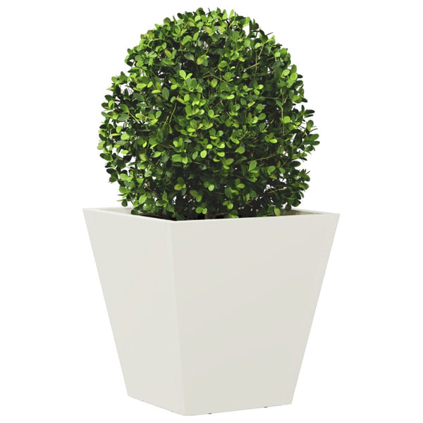 Weiße Gartenblumenkästen Henea 30x30x30cm (2 Stk. Stahl)