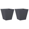Anthrazit Garten-Blumenkästen Henea 30x30x30cm (2 Stk. Stahl)