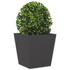 Schwarzer Gartenblumenkasten Henea 40x40x40cm (Stahl)