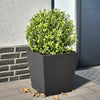 Schwarzer Gartenblumenkasten Henea 40x40x40cm (Stahl)