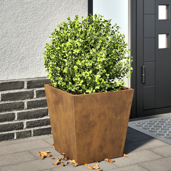 Corten teräs puutarhakukkalaatikko Henea 40x40x40cm