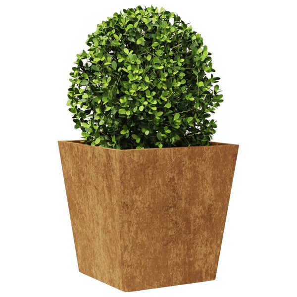Corten teräs puutarhakukkalaatikot Henea 40x40x40cm (2 kpl)