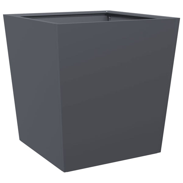 Anthrazitfarbener Pflanzkasten Henea 50x50x50cm (Stahl)