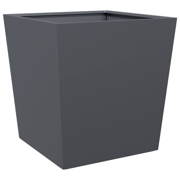 Anthrazitfarbener Pflanzkasten Henea 50x50x50cm (Stahl)