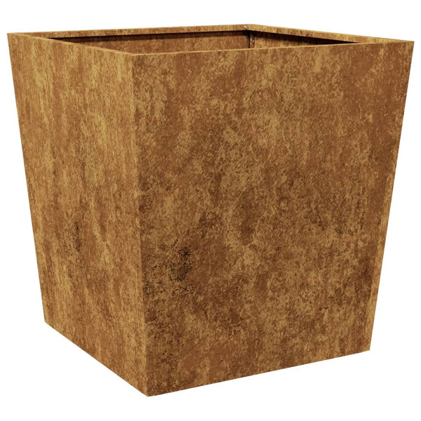 Corten teräs puutarhakukkalaatikko Henea 50x50x50cm
