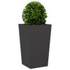 Schwarze Gartenblumenkästen Henea 45x45x75cm (2 Stück Stahl)