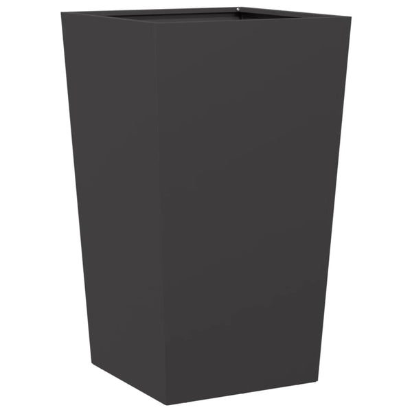 Schwarze Gartenblumenkästen Henea 45x45x75cm (2 Stück Stahl)