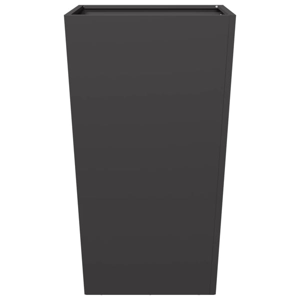 Schwarze Gartenblumenkästen Henea 45x45x75cm (2 Stück Stahl)