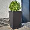 Schwarze Gartenblumenkästen Henea 45x45x75cm (2 Stück Stahl)