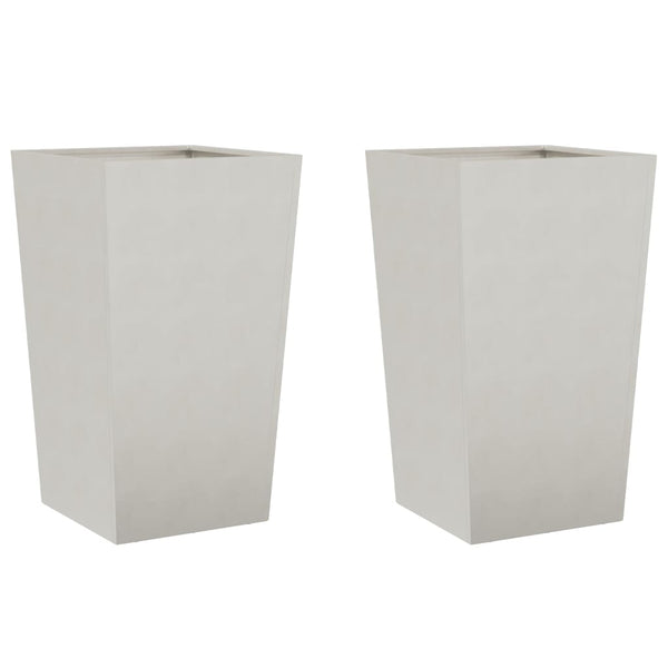 Edelstahl-Gartenpflanzgefäße Henea 45x45x75cm (2 Stück)