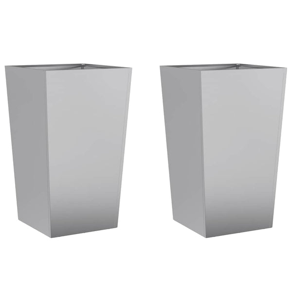 Pflanzkübel aus verzinktem Metall Henea 45x45x75cm (2 St.)
