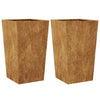 Corten teräs puutarhakukkalaatikot Henea 45x45x75cm (2 kpl)