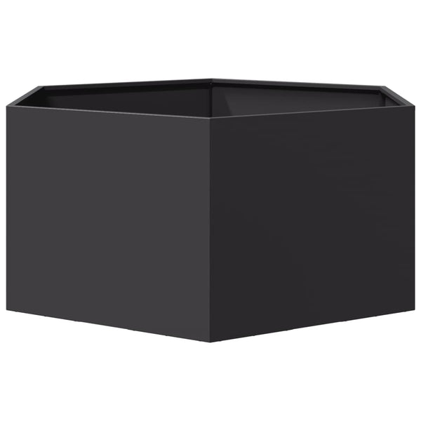 Musta puutarhakukkalaatikko Urissidi 104x90x45cm (kuusikulmainen, teräs)