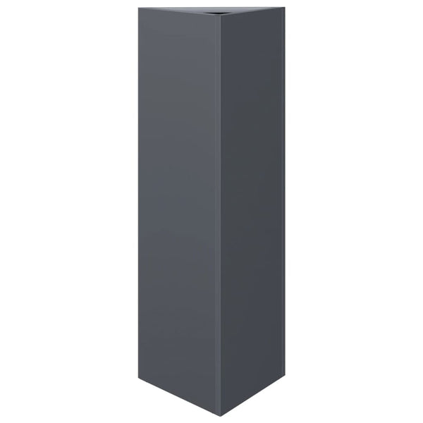 Anthrazitfarbener Blumenkasten Amelita 30x26x75cm (Stahl)