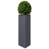 Anthrazitfarbener Blumenkasten Amelita 30x26x75cm (Stahl)