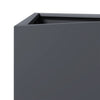 Anthrazitfarbener Blumenkasten Amelita 30x26x75cm (Stahl)