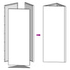 Anthrazitfarbener Blumenkasten Amelita 30x26x75cm (Stahl)