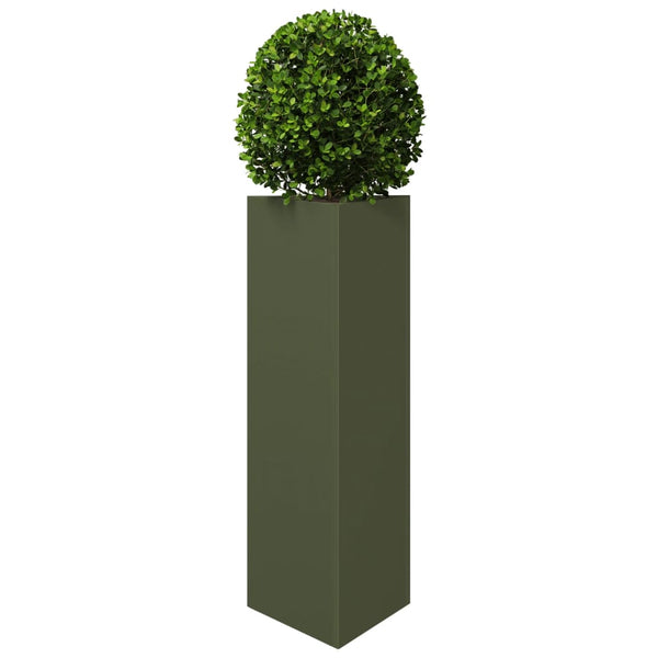 Olivgrüne Gartenblumentöpfe Amelita 30x26x75cm (2)